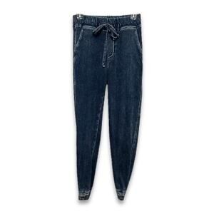 Wash Lab Jeggings Tie Waist Slim Fit Dark Wash Denim Blue Women's Medium NWOT